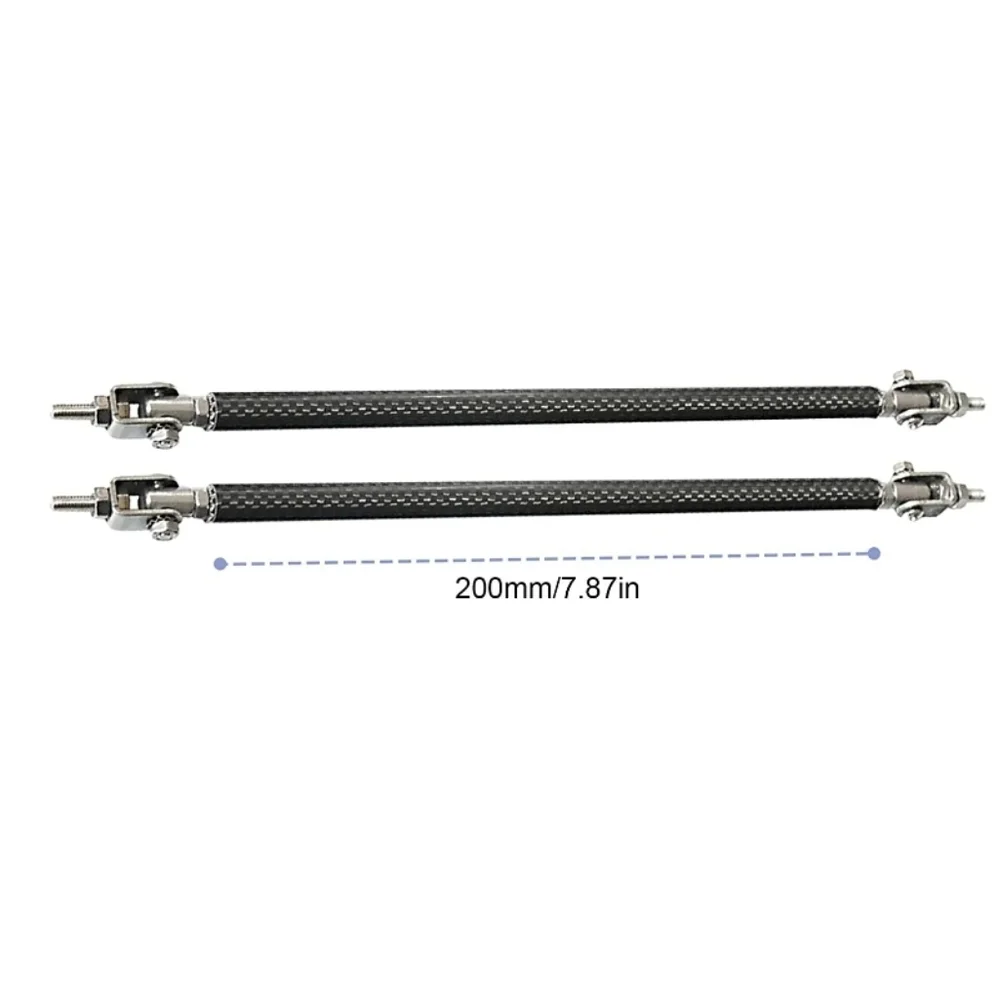 Carbon Front Bumper Lip Splitter Strut Rod Tie Support Bars - Picture 4 of 7
